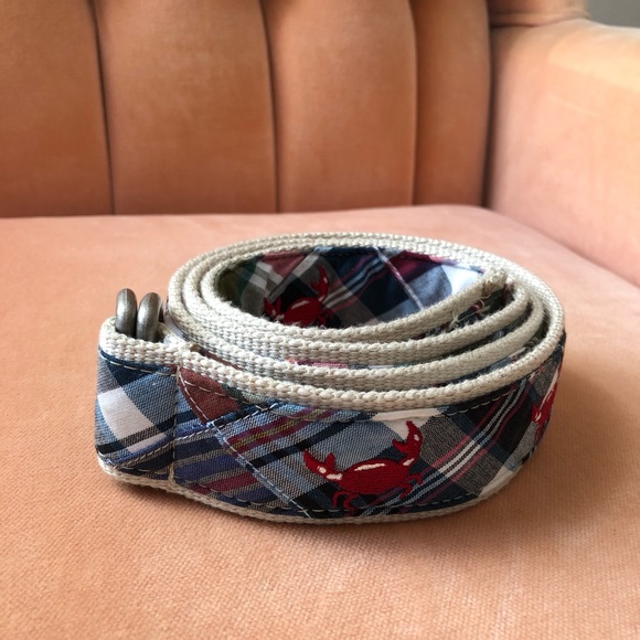 L.L. Bean Accessories - L.L. Bean Misses Seaport Crab fabric belt sz: S/M